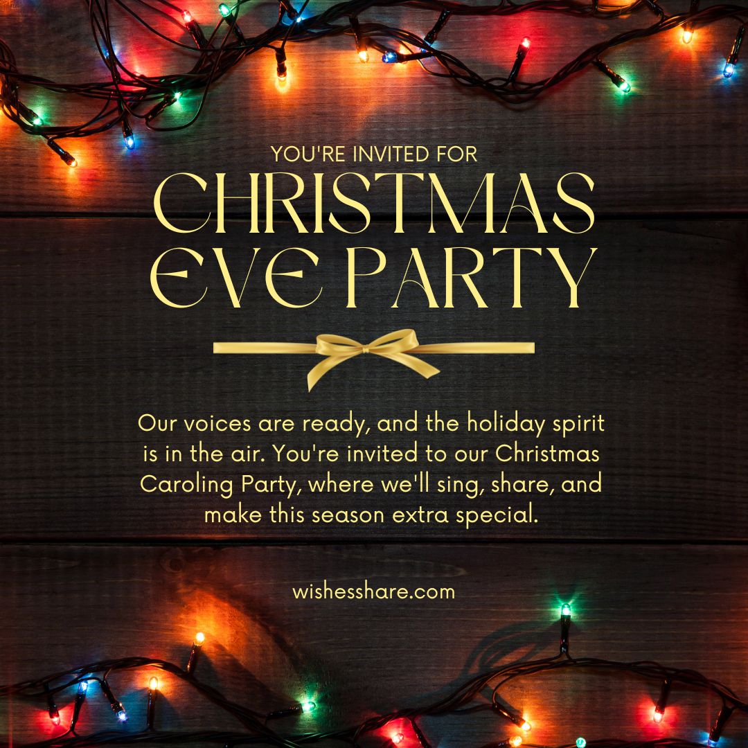 Christmas Caroling Party Invitation Wording
