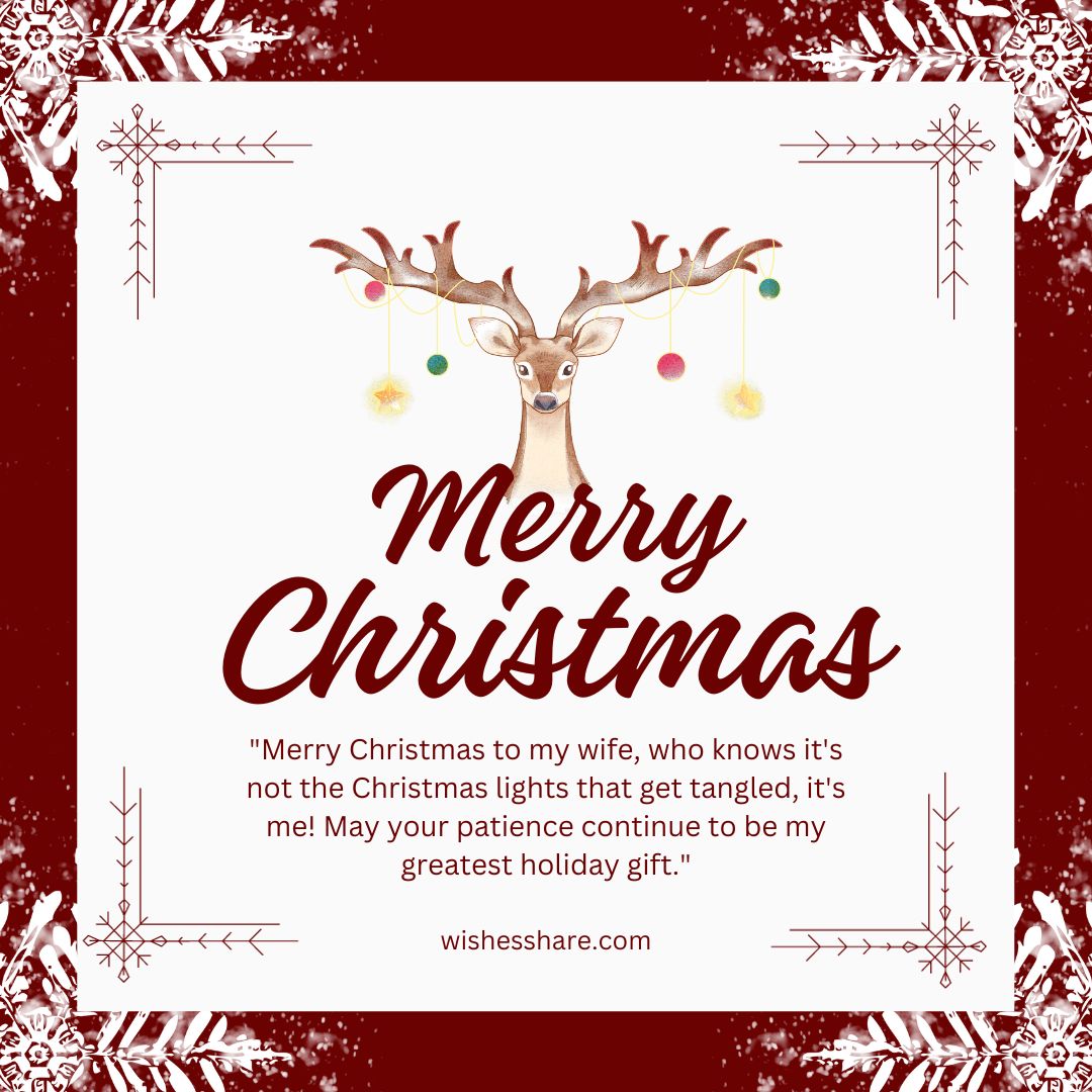100+ Christmas Messages For Wife – Romantic Christmas Texts Holiday & Festival Wishes Funny Christmas Wishes for Wife