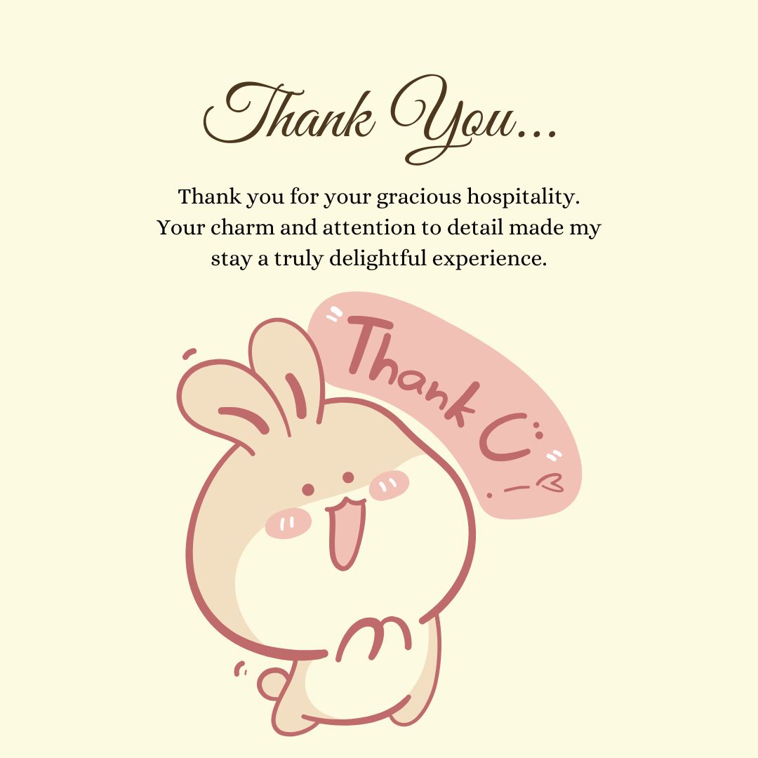 Classy Thank You Messages For Hospitality