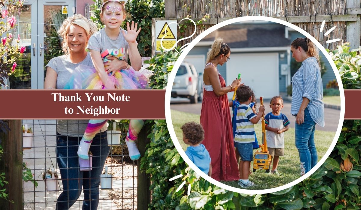 Thank You Note to Neighbor