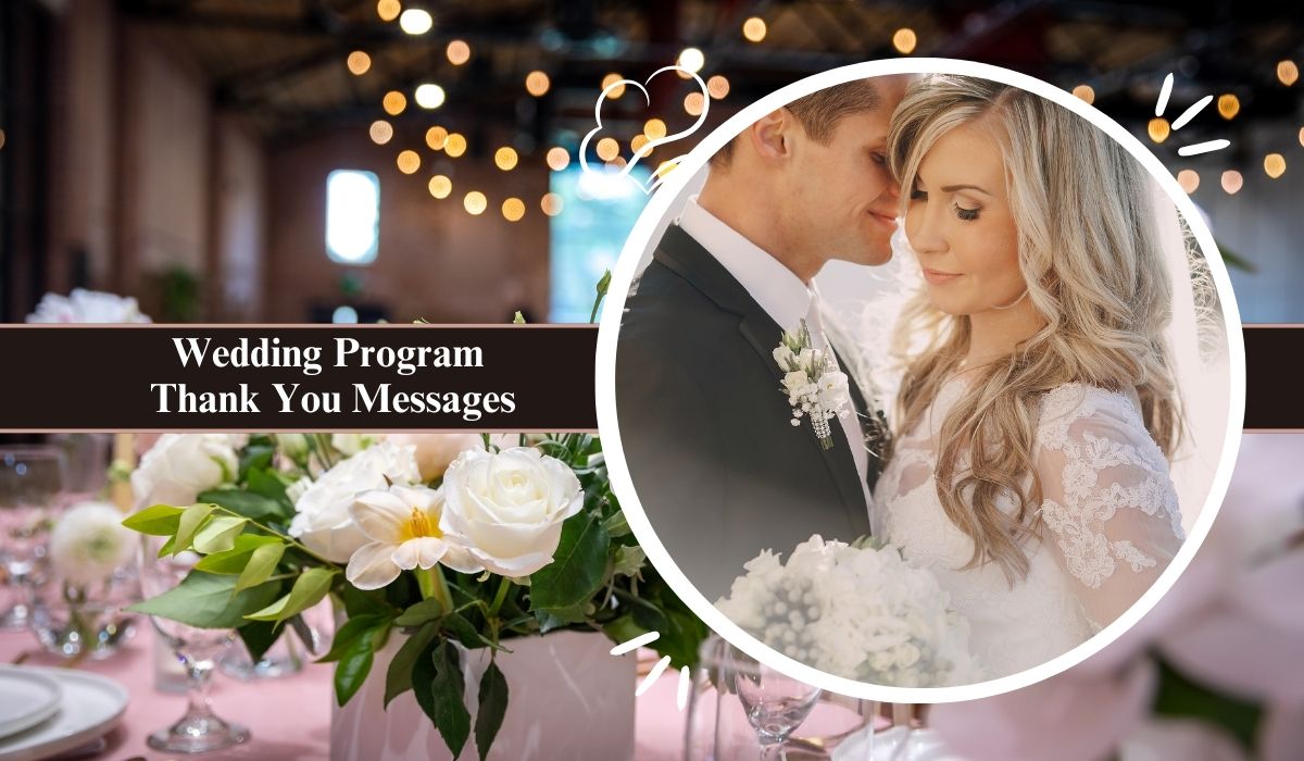 Wedding Program Thank You Messages