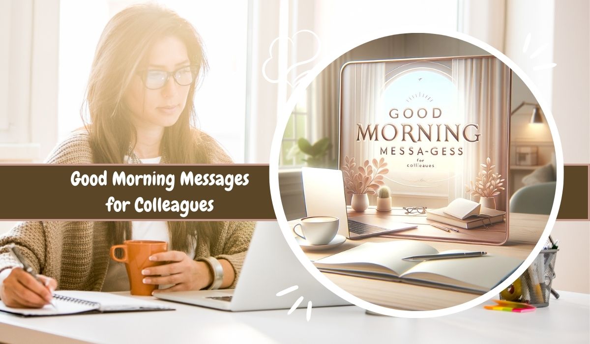 generate a beautiful blog post thumbnail for Good Morning Messages for Colleagues